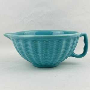 Vintage GMB‎ Batter Bowl Turquoise Blue Gladding McBean Concinero Pottery